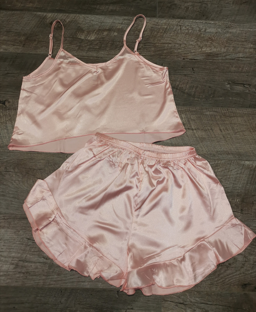 Молодежная пижама розовая   ткань атлас 0020-7