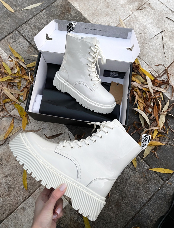 

Женские ботинки Dr. Martens Jadon White Patent (Premium) 40.0 (25.5см.)