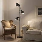 Торшер с 3 отражателями IKEA HEKTAR напольная лампа для чтения Темно-серая (203.936.00), фото 2
