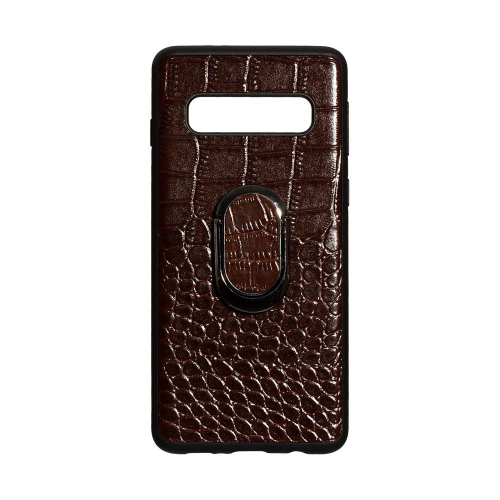 

Чехол Genuine Leather Croco for Samsung S10 Цвет Коричневый