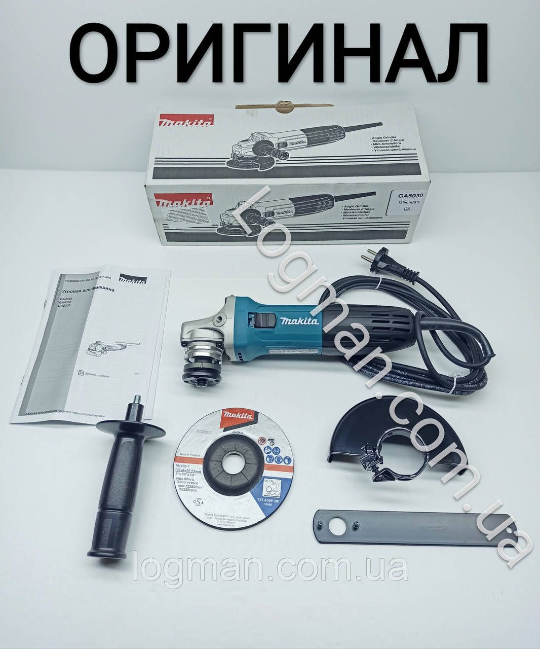 

Кутова Шліфувальна Машина Makita GA 5030 (Оригінал Макита ГА 5030/ Макіта ГЕ 5030) КШМ