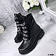 36 розмір Чорні черевики натуральна шкіра на шнурівці Демі, фото 5