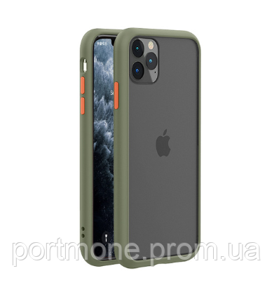 

Силиконовый чехол SUAIOCE для iPhone 11 Pro Max Army Green-Orange Ali0011, КОД: 1850105