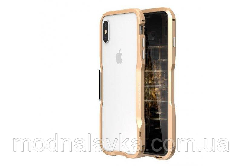 

Бампер Luphie Ultra Luxury для iPhone X Gold AL1502, КОД: 134310