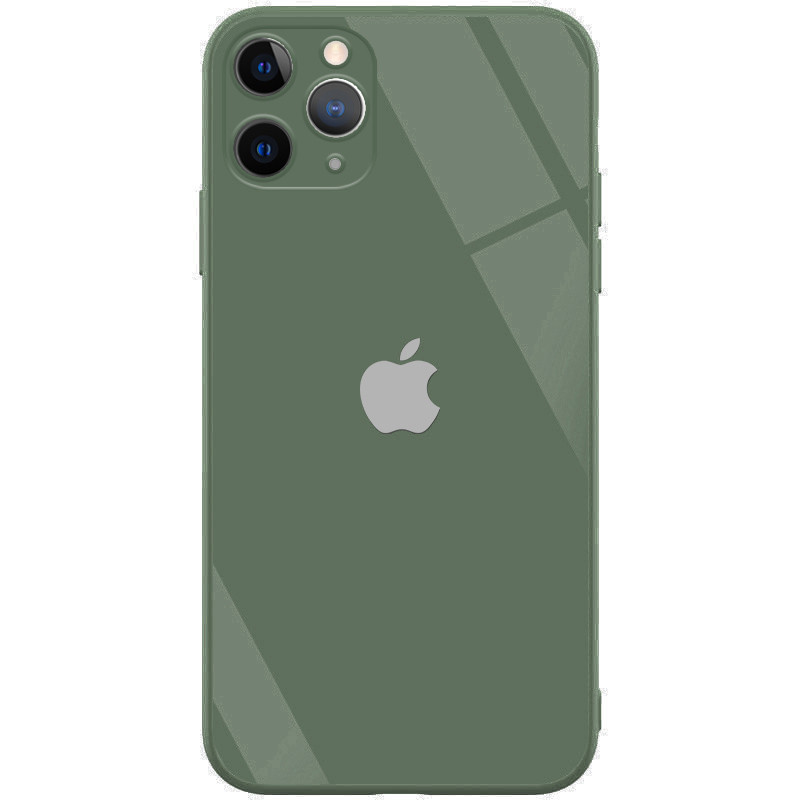 

TPU+Glass чехол GLOSSY Logo Full camera (opp) для Apple iPhone 11 Pro Max (6.5") Зеленый