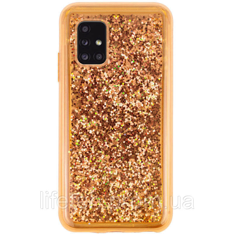 

Уценка TPU+PC чехол Sparkle (glitter) для Samsung Galaxy A51, Эстетический дефект / золотой