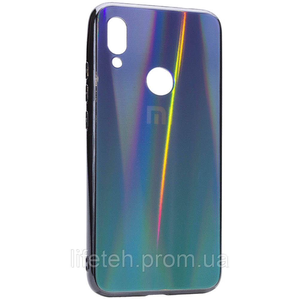 

TPU+Glass чехол Gradient Aurora с лого для Xiaomi Redmi 7, Черный