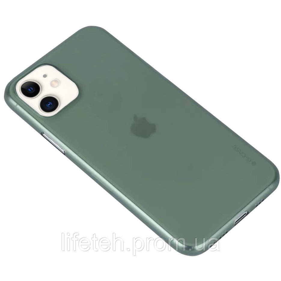 

TPU чехол G-Case Colourful series для Apple iPhone 11 (6.1"), Бесцветный / темно-зеленый