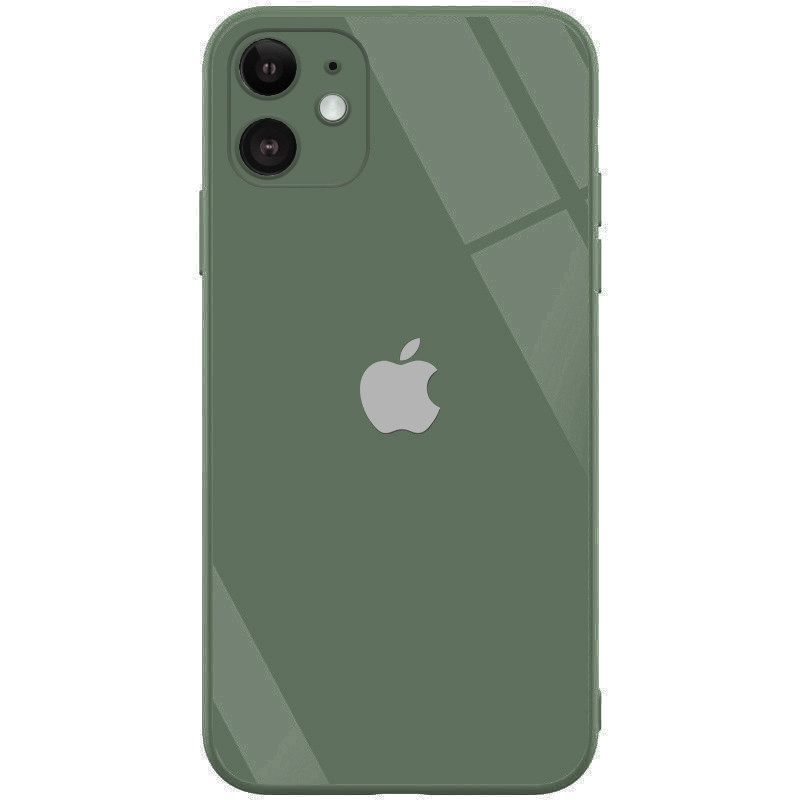 

TPU+Glass чехол GLOSSY Logo Full camera (opp) для Apple iPhone 12 mini (5.4"), Зеленый