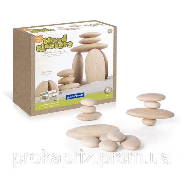 

Набор блоков Guidecraft Natural Play Деревянный булыжник (G6771), Бежевый