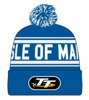 

IOMTT BLUE/WHITE BOBBLE HAT