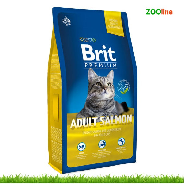 

Корм для взрослых котов с лососем Брит премиум Brit Premium Cat Adult Salmon