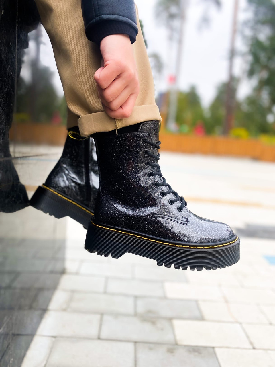 

Ботинки женские Dr.Martens JADON Galaxy, Доктор Мартинс, натуральная кожа, мех, код KS-3302 37, Черный