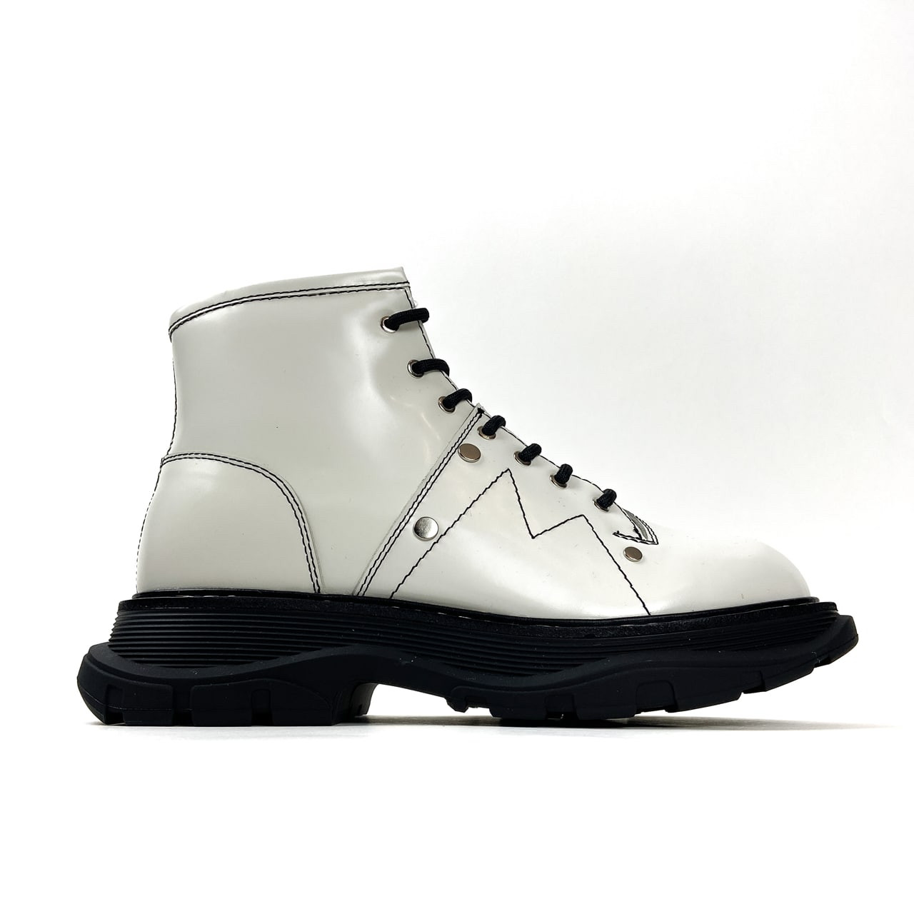 

Ботильоны Alexander McQueen Tread Slick White (мех ) 37, Разноцвет