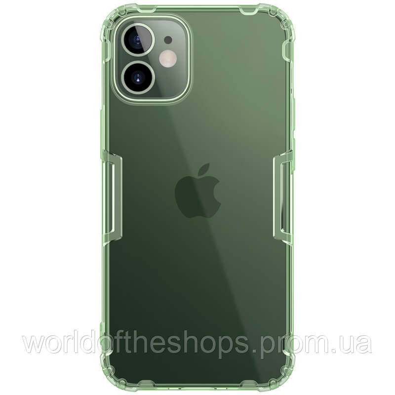 

TPU чехол Nillkin Nature Series для Apple iPhone 12 mini (5.4"), Темно-зеленый (прозрачный)