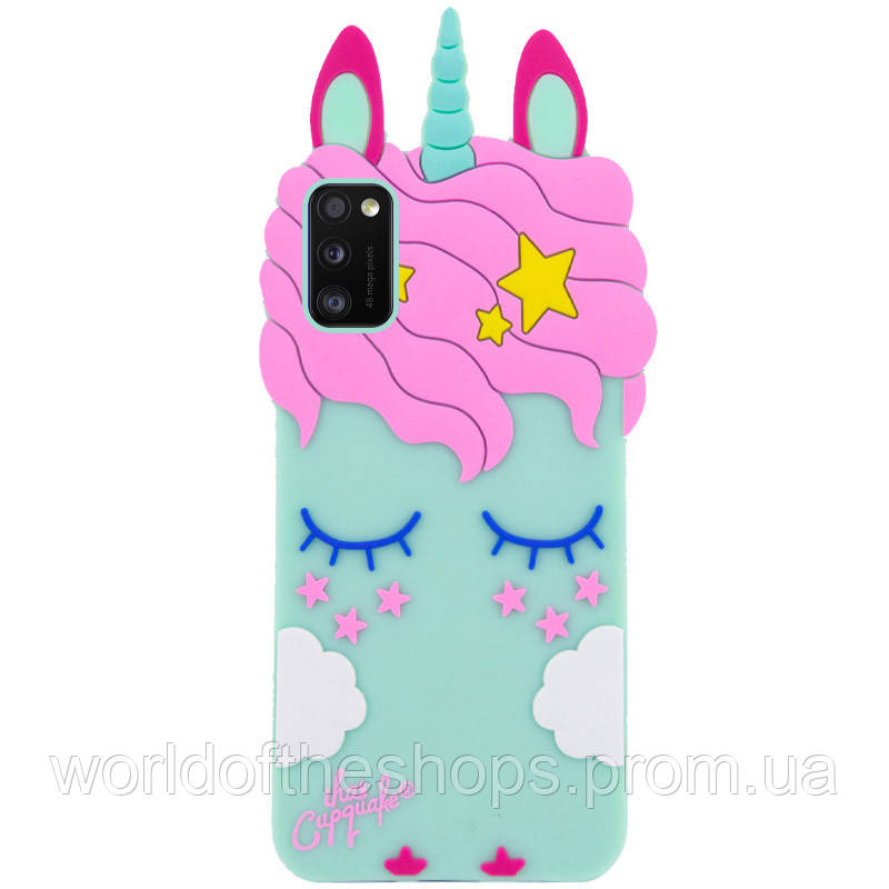 

Силиконовая накладка 3D Little Unicorn для Samsung Galaxy A41, Бирюзовый