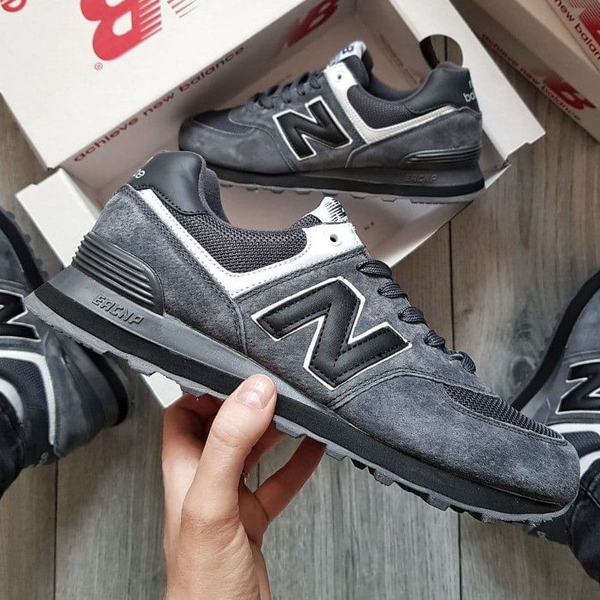 

New Balance 574 Classic Dark Grey | кроссовки мужские; темно-серые; осенние/весенние/летние, Темно-серый