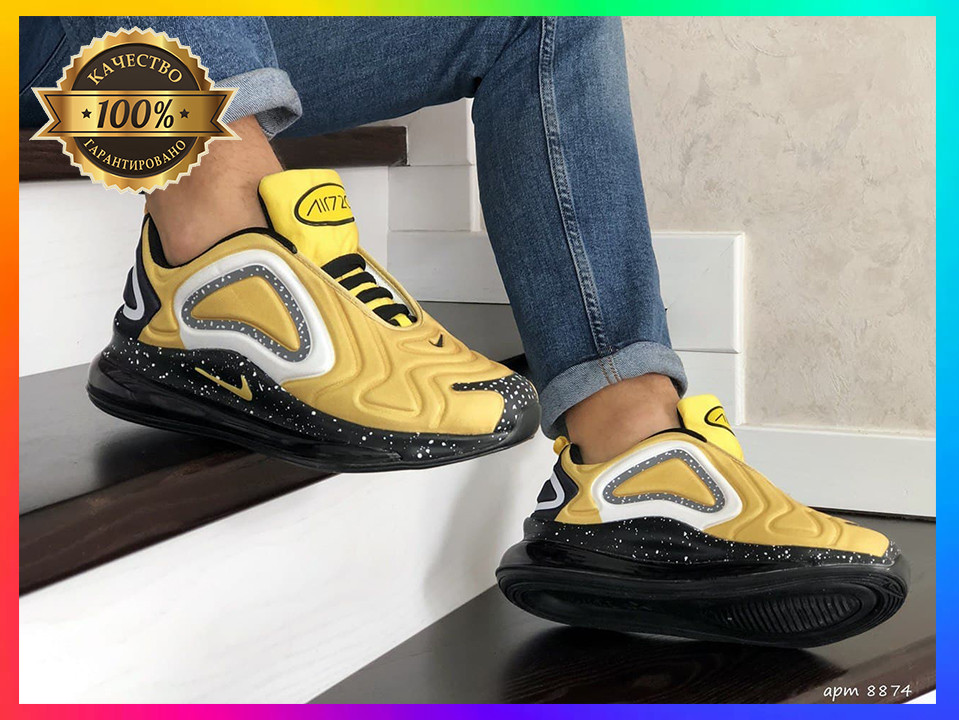 

Мужские кроссовки Nike Air Max 720 (желтые) Демисезонные кросы Найк