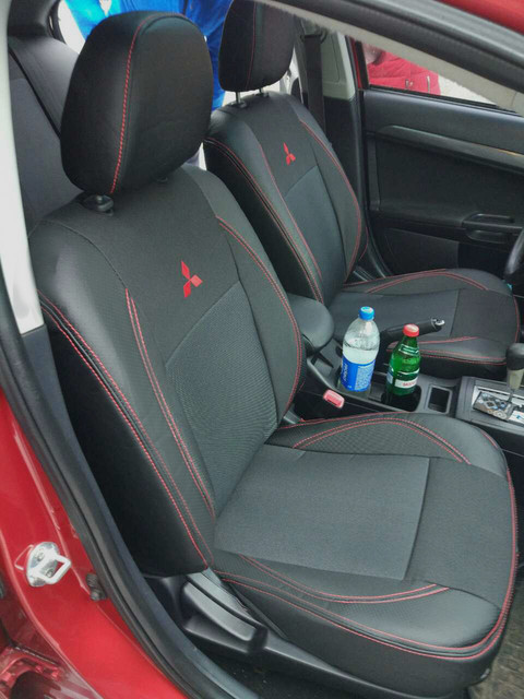 Чехлы на сиденья Фольксваген Кадди (Volkswagen Caddy) (1+1, модельные, экокожа+автоткань, отдельный