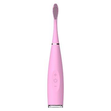 Звукова силіконова зубна щітка Electric Silicine Toothbrush + запасна щітка в комплекті Pink