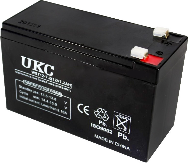 

Свинцово-кислотный аккумулятор батарея UKC WST12-7.2 12V 7.2A Black (1884)