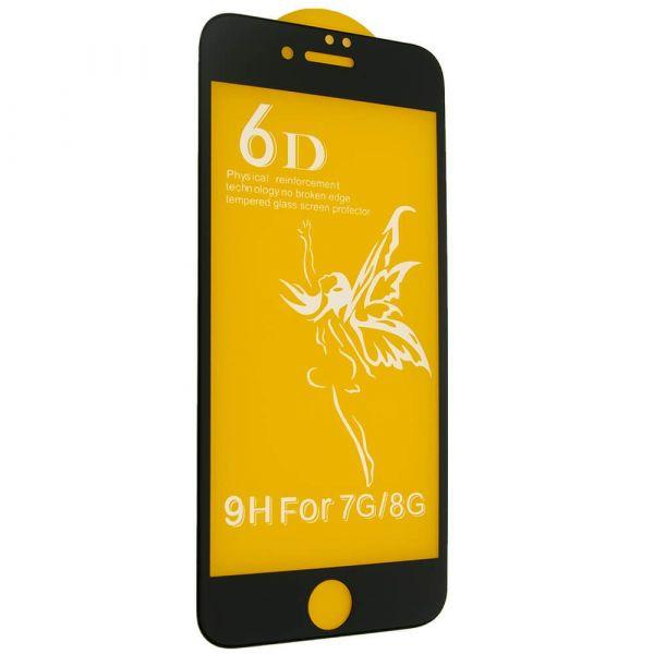 

Захисне скло 6D Glass Premium iPhone 7, iPhone 8 чорне, Черный