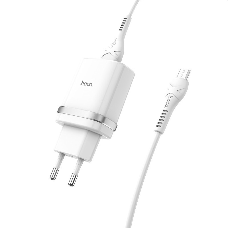 

СЗУ Hoco C12Q Smart QC3.0 (1USB/3A) + MicroUSB - Белый