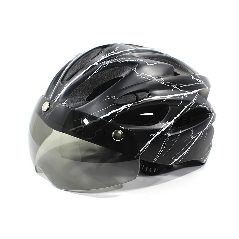 

Шлем велосипедный защитный Helmet 258 Black + White велошлем аксессуар для велосипедистов катания