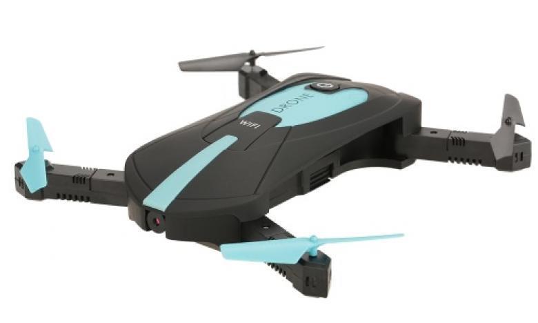 

Складной квадрокоптер JUN YI TOYS JY018 дрон с камерой 0.3 Mp WiFi Черно-Синий