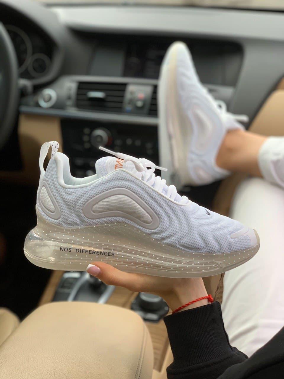 

Женские кроссовки белые Nike Air Max 720 White. Кроссы модные Найк Аир Макс 720 женские., Белый