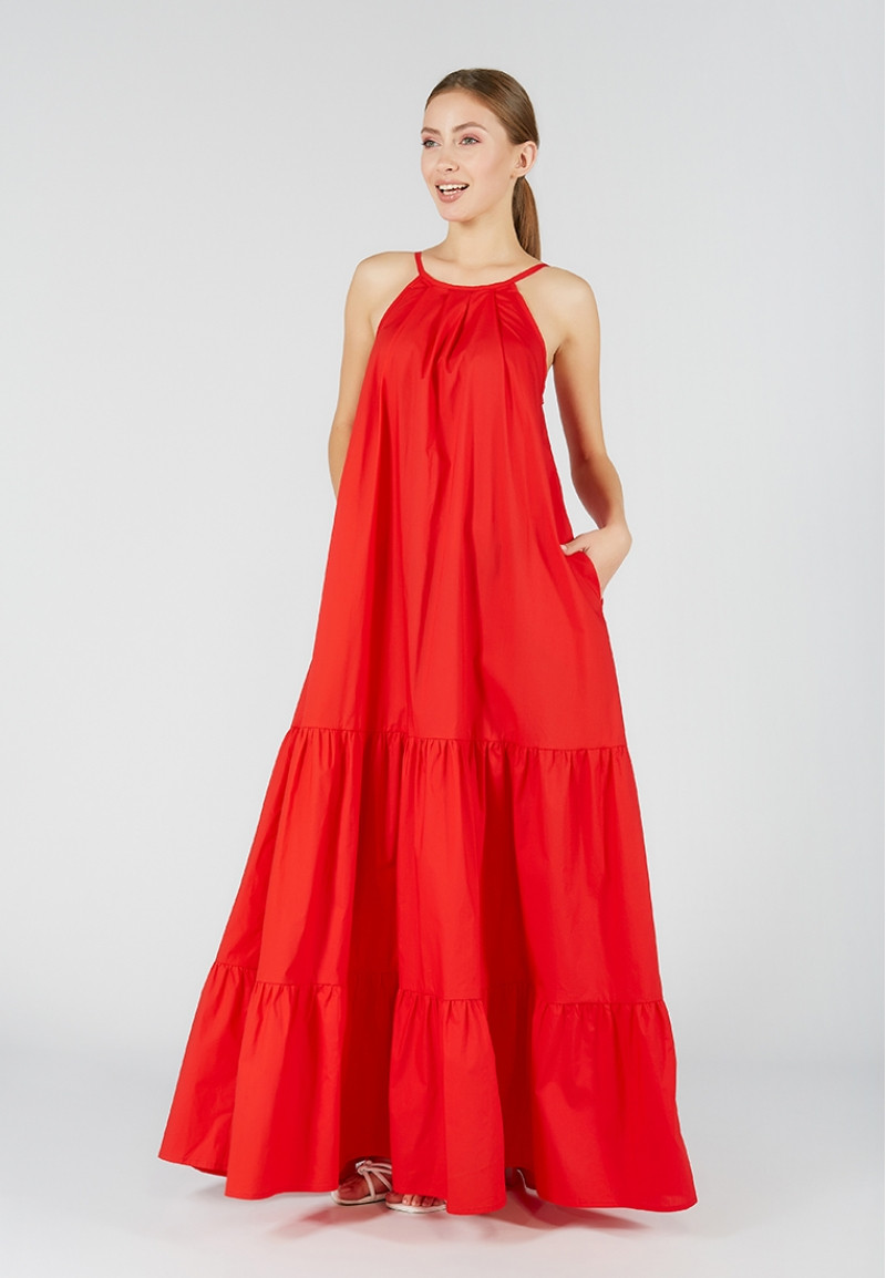 

Красный сарафан женский, Ora 20016/2 XXL