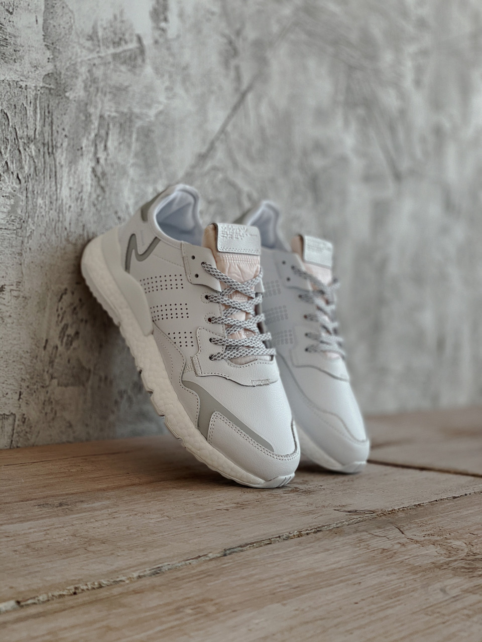 

Мужские кроссовки Adidas Nite Jogger Белые, Реплика Люкс, Черный