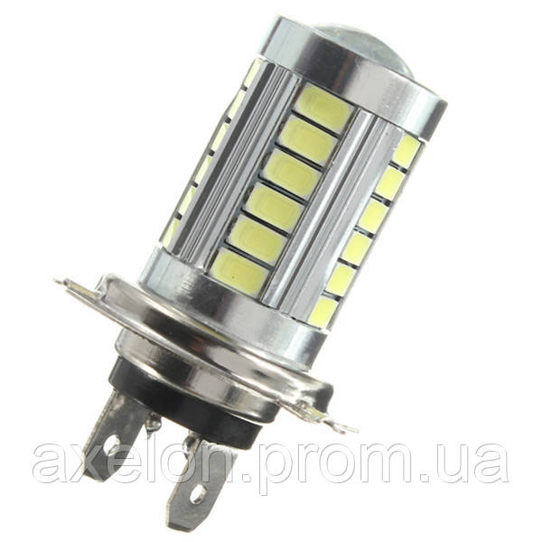 

Автолампа светодиодная H7 - 33 SMD 5630 + Линза комплект 2шт