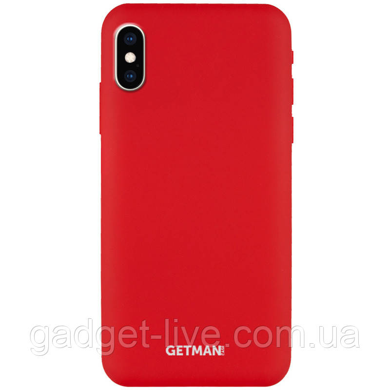 

Чехол Silicone Case GETMAN for Magnet для Apple iPhone X / XS (5.8"), Красный / red