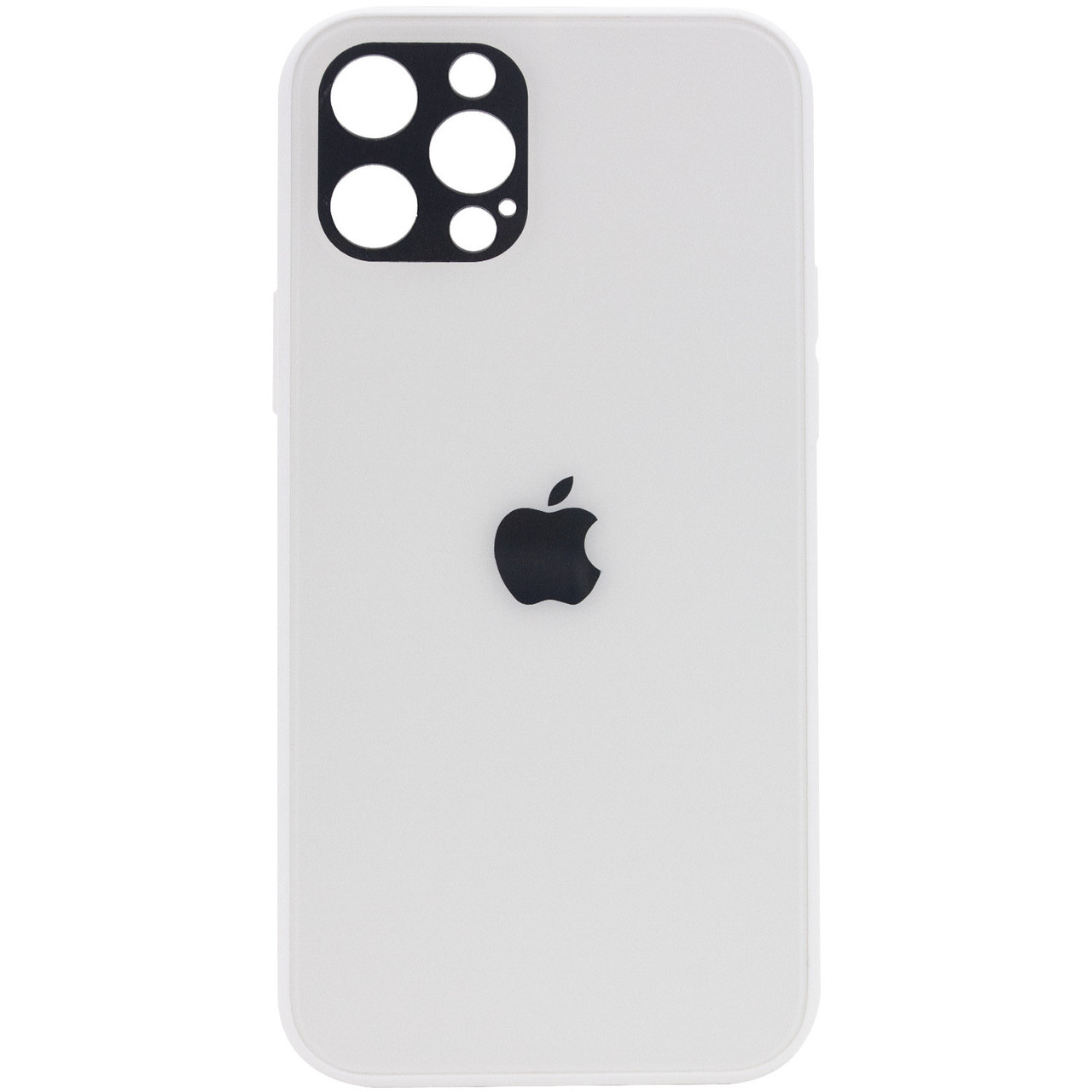 

TPU+Glass чехол GLOSSY Logo Full camera для Apple iPhone 12 Pro Max (6.7"), Белый