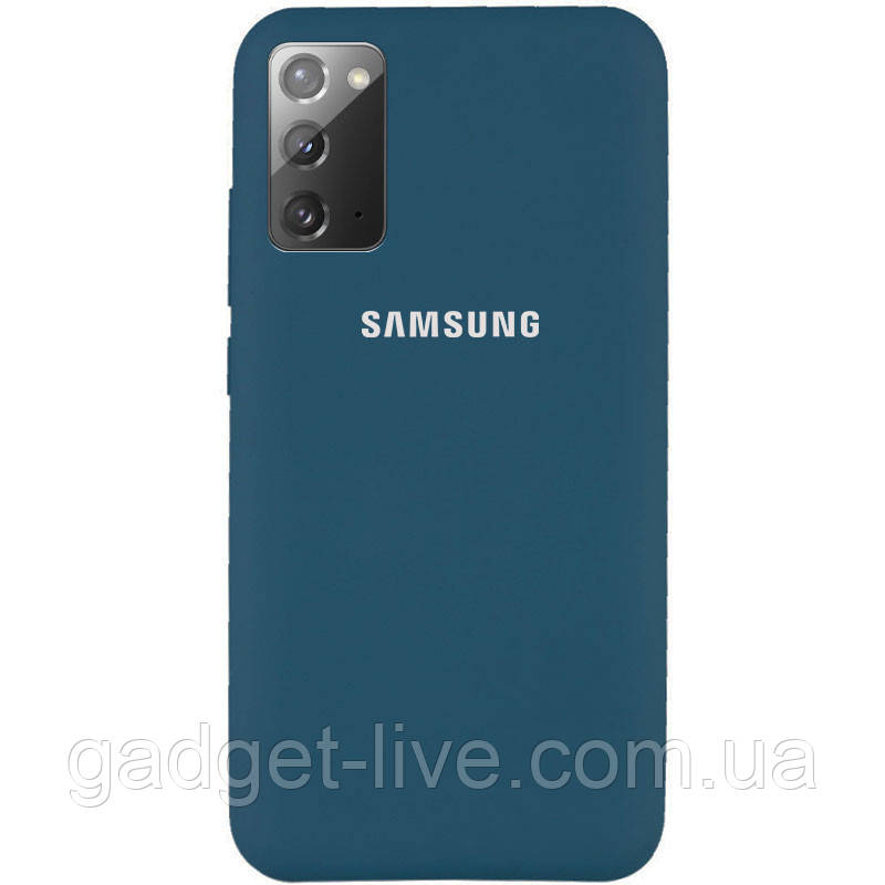 

Чехол Silicone Cover Full Protective (AA) для Samsung Galaxy Note 20, Синий / cosmos blue