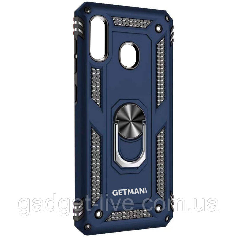 

Ударопрочный чехол GETMAN Serge Ring for Magnet для Samsung Galaxy A11 / M11, Темно-синий