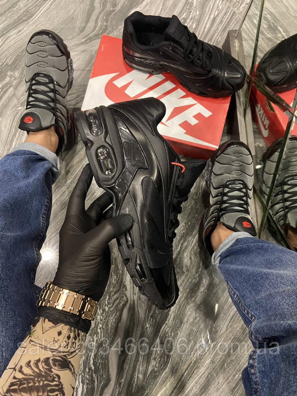 

Nike Air Max TN Plus Triple Black (Черный), Чёрный