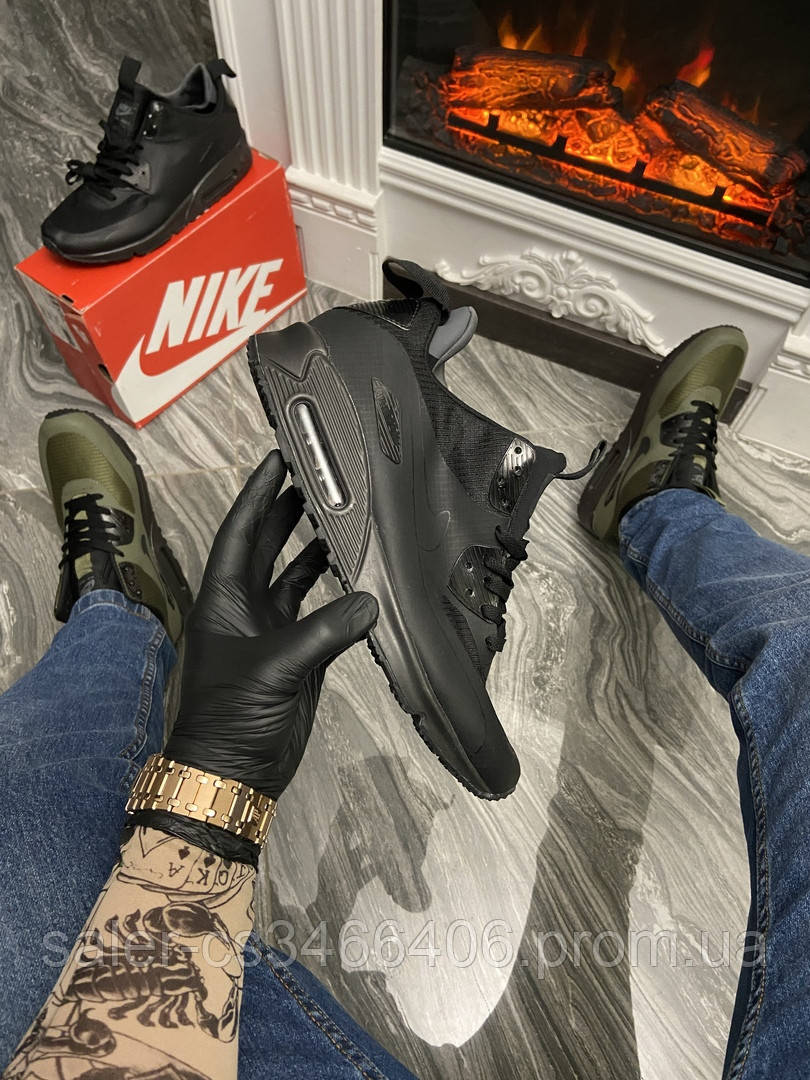 

Nike Air Max 90 Sneakerboot Mid Winter Green (Термо) (Черный), Чёрный