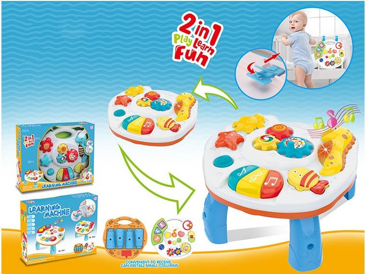 

Игровой центр 3902 (36шт) столик,многофункциональный,звуки,в кор. 36*8,5*29см