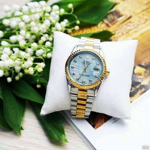 

Rolex Date Just Silver-Gold-Turquoise Pearl