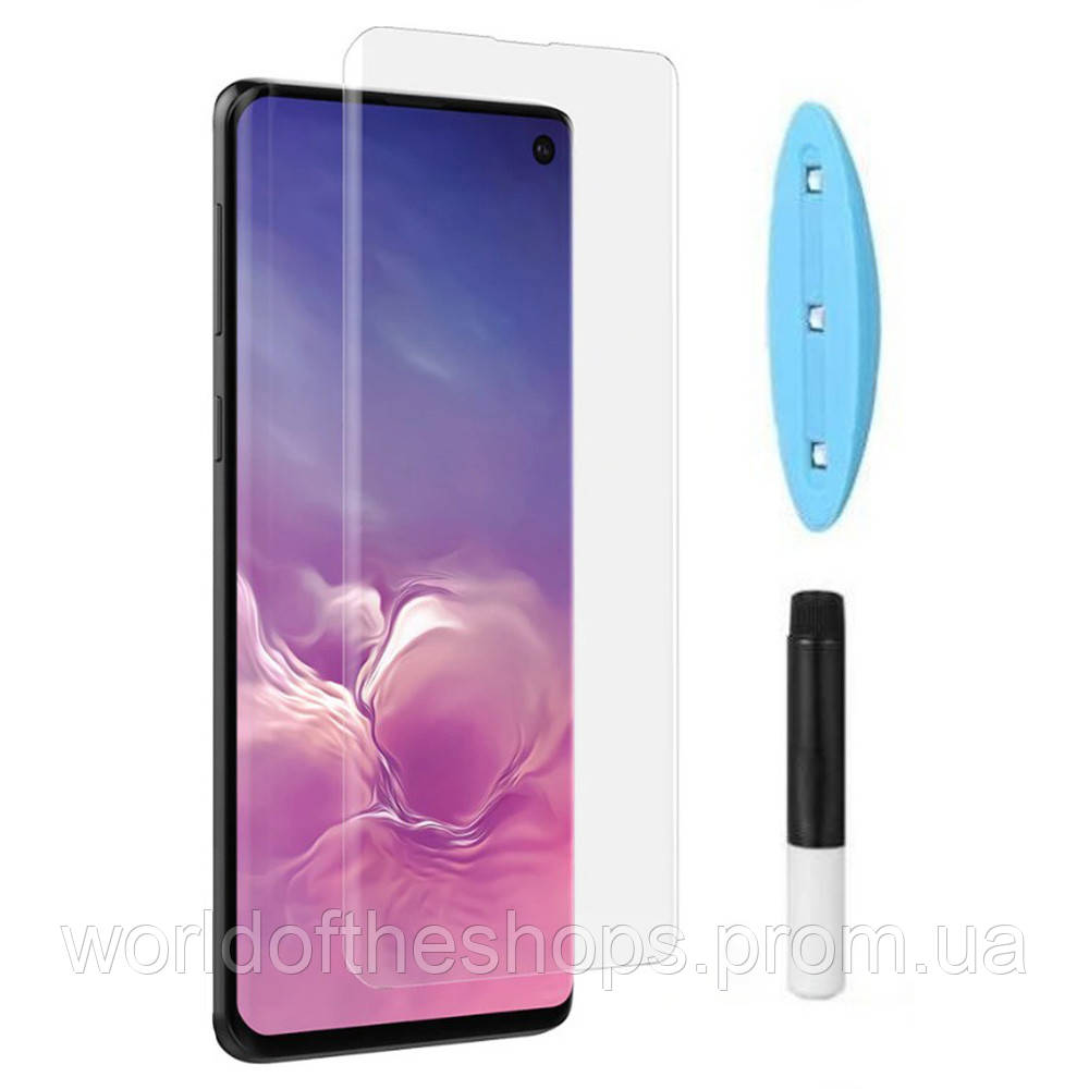 

Защитное 3D стекло UV для Samsung Galaxy S10+, Прозрачный