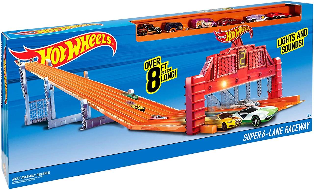 

Трек Хот Вилс Соревнования 6-ти полос Оригинал Hot Wheels Super 6-lane Raceway (V1983)