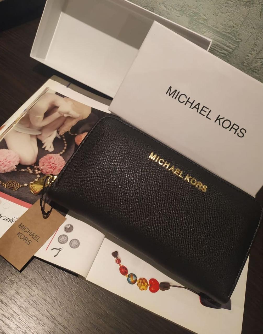 

Женский кошелек в стиле Michael Kors Майкл Корс черный