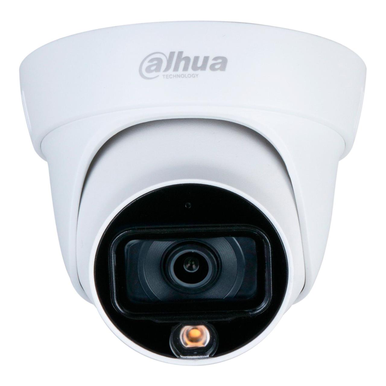 5Мп HDCVI видеокамера Dahua с подсветкой DH-HAC-HDW1509TLP-A-LED (3.6 мм)