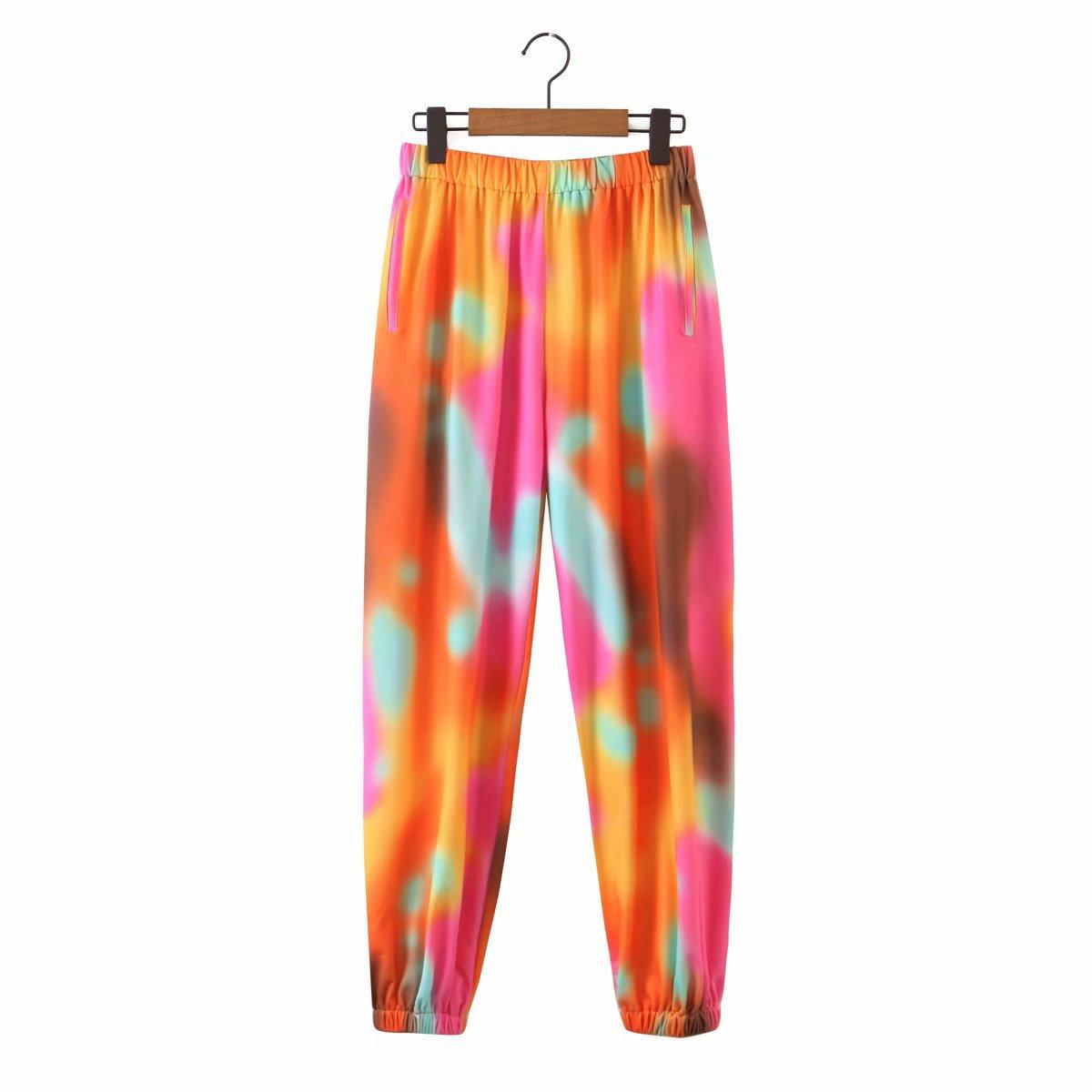 

Брюки-джоггеры женские в стиле tie dye Tint Berni Fashion (L), Оранжевый