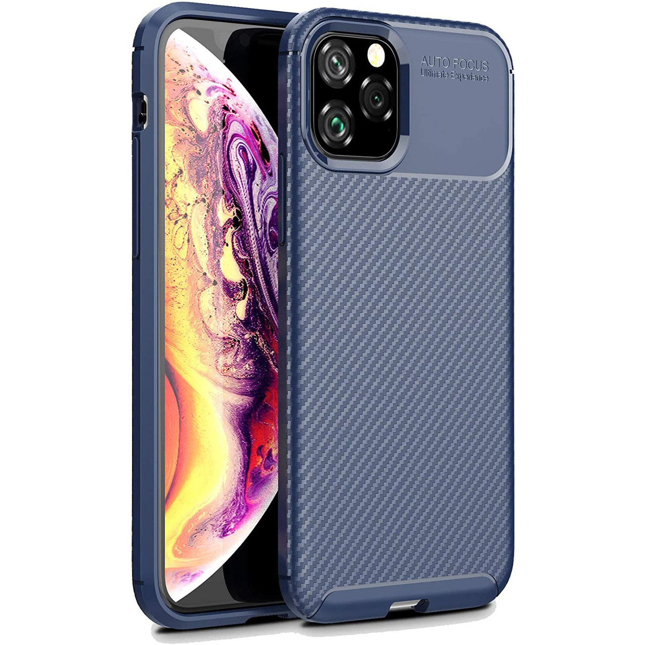 

Чехол Carbon Case для Apple iPhone 11 Pro Blue, Синий