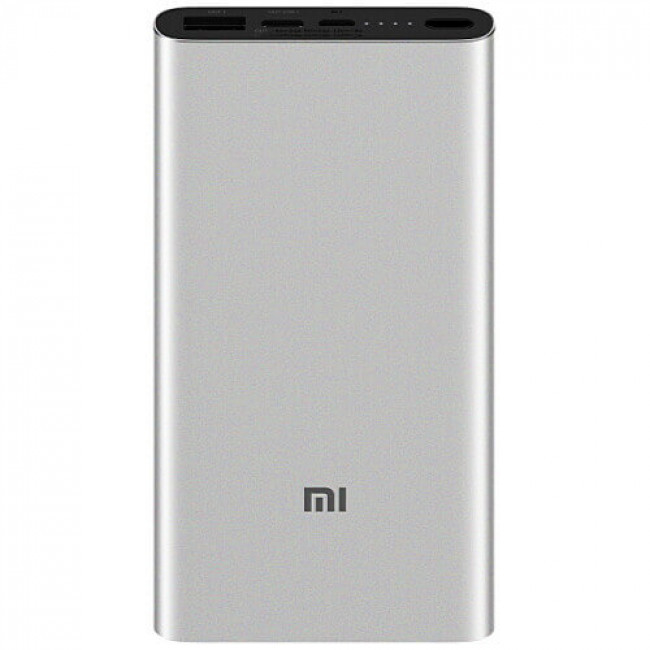 

Портативное Устройство Xiaomi Mi Power Bank 3 10000 mAh (USB+Type-C) PLM12ZM Silver, Серебро