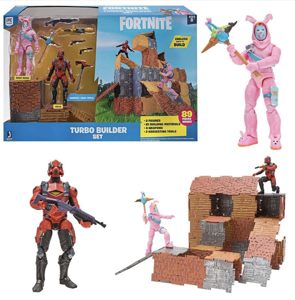 

Игровой набор Fortnite (Фортнайт) Jazwares Turbo Builder Set Rabbit Raider & Vertex S2