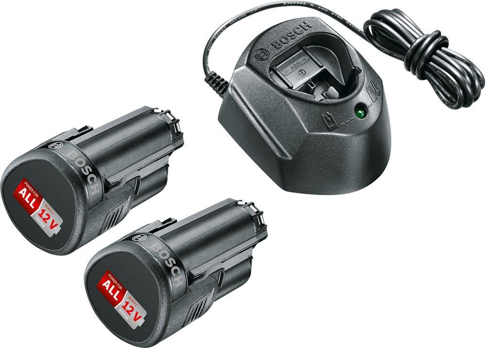 Аккумуляторы Li-ion Bosch 2 PBA (2 шт., 12 В, 1.5 А/ч) + зарядное устройство GAL 1210 CV (1600A01L3E)